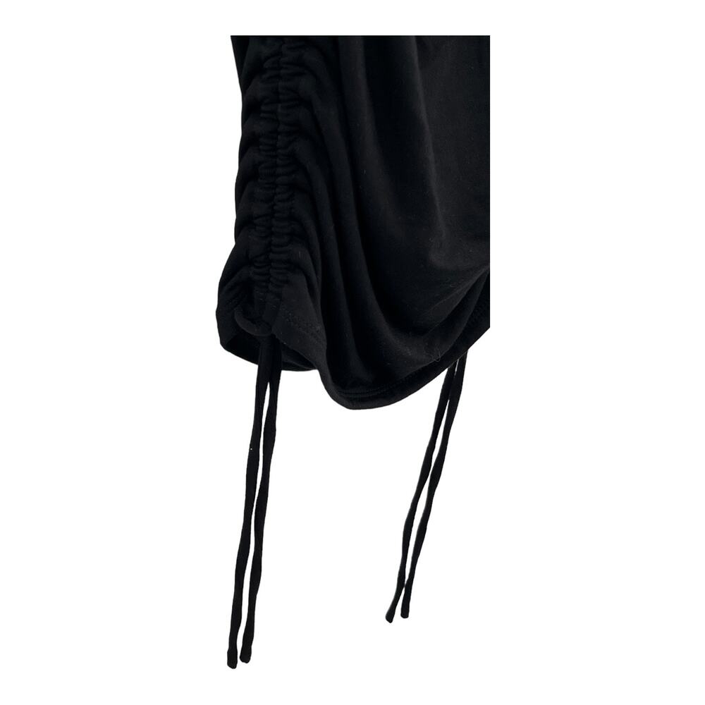 Good American Dress ruched sleeveless black size 0 (XS) - Picture 3 of 8